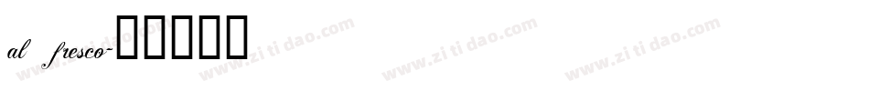 al fresco字体转换